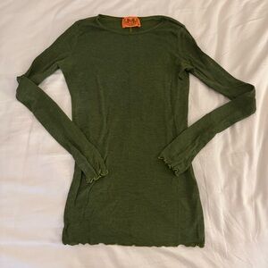Juicy Couture Olive Long Sleeve Women's Top